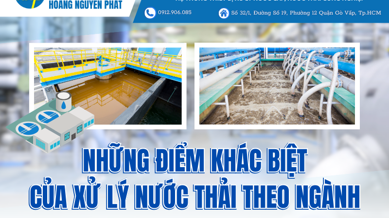 Những điểm khác biệt của xử lý nước thải theo ngành