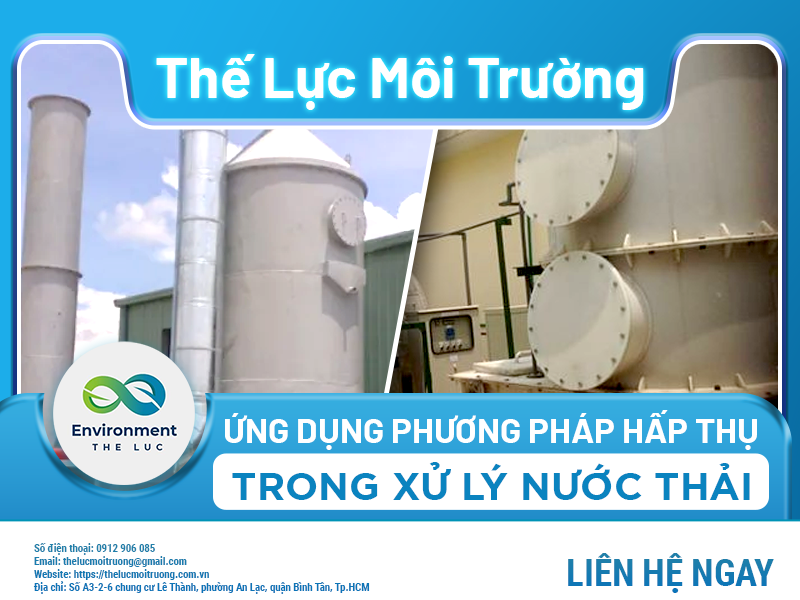 ỨNG DỤNG PHƯƠNG PHÁP HẤP THỤ TRONG XỬ LÝ NƯỚC THẢI